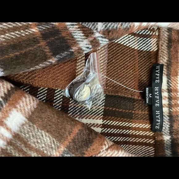 Plaid Brown Women's Coat - Picture 11 of 12
